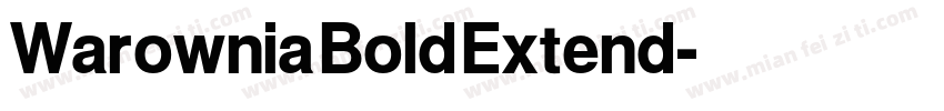Warownia Bold Extend字体转换